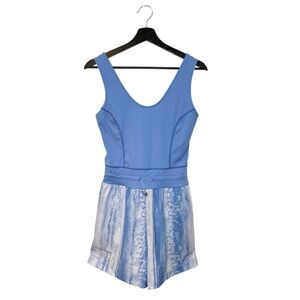 Travis Mathew Dawn Glow Athletic Cornflower Blue Mult Romper Tennis Golf Shorts
